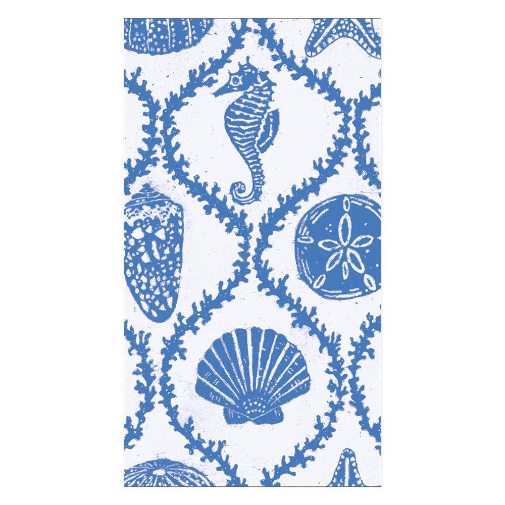 Guest Towel Napkin - Seychelles - Blue  Caspari   
