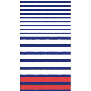 Guest Towel Napkin - Breton Stripe - Blue  Caspari   