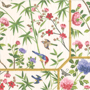 Cocktail Napkin - Chinese Wallpaper-Cream  Caspari   