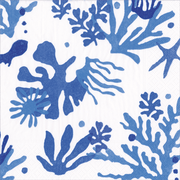 Cocktail Napkin - Matisse Coral-Blue  Caspari   