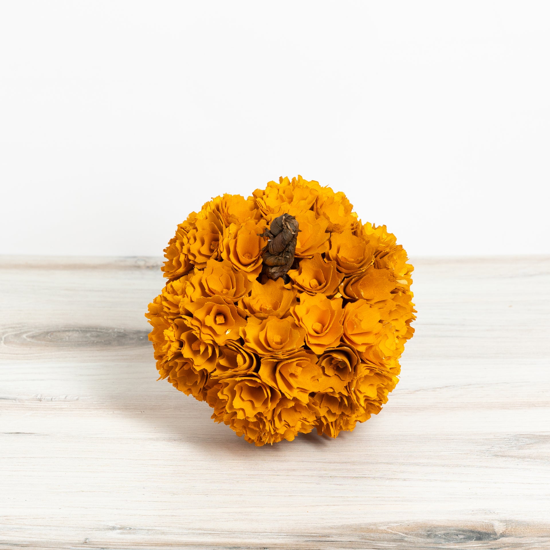 Shaved Wood Orange Pumpkin 7.5"  K&K   