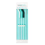 Mega Mug Reusable Straw Set  Swig Life White/Aqua/Black  
