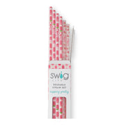 Reusable Straw Set  Swig Life Melon Pop  