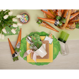 Bunnies And Carrots - Luxury Cone Crackers  Caspari   