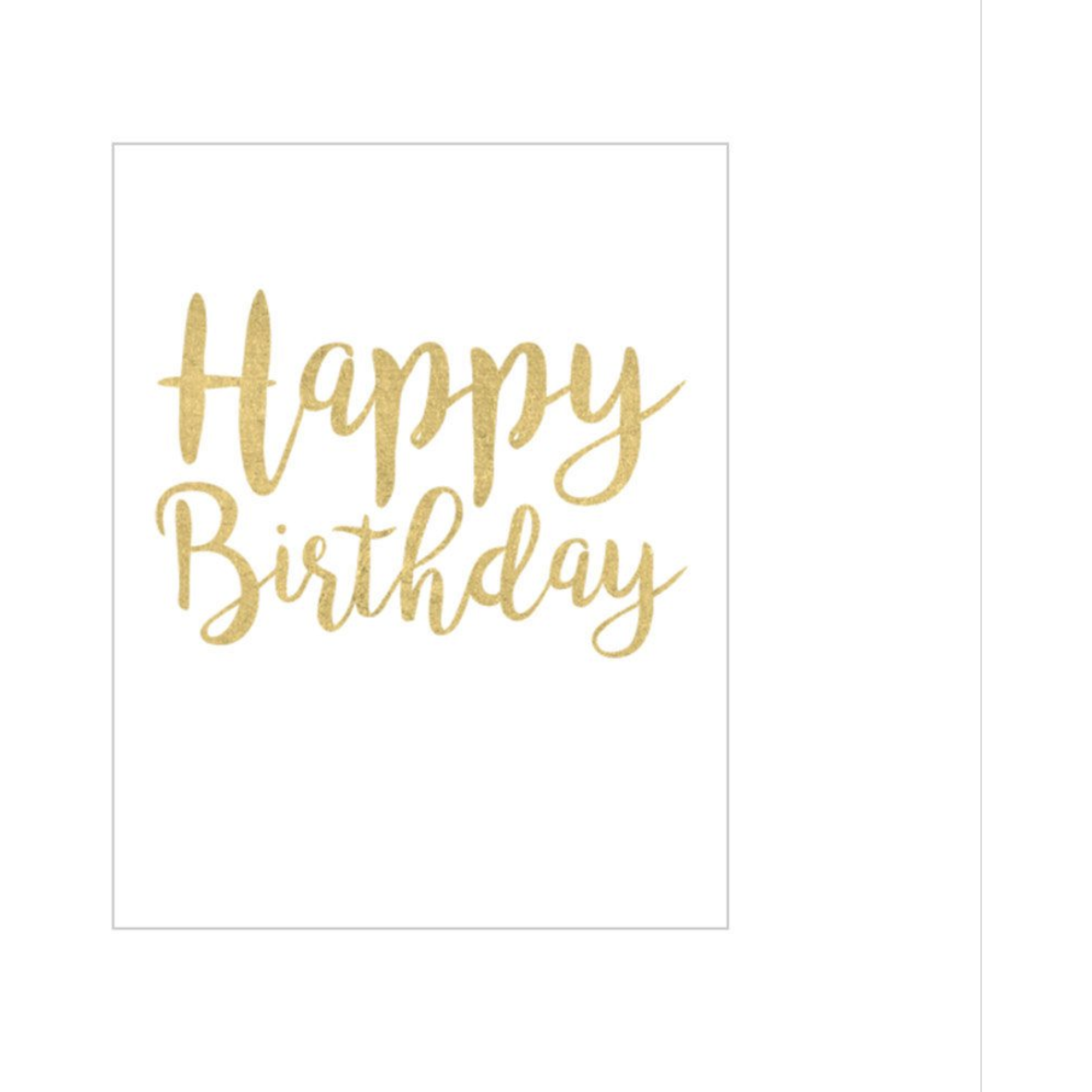Happy Birthday Gold - Enclosure Card  Caspari   