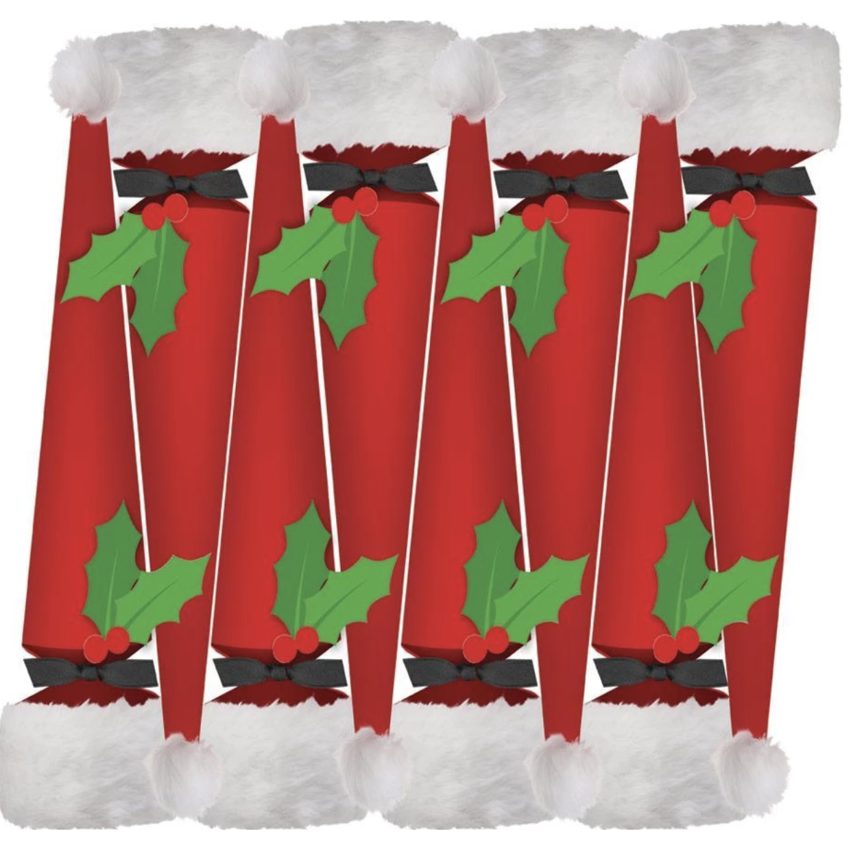 Christmas Cone Crackers - Santa Hat - 12 Inch/8In  Caspari   