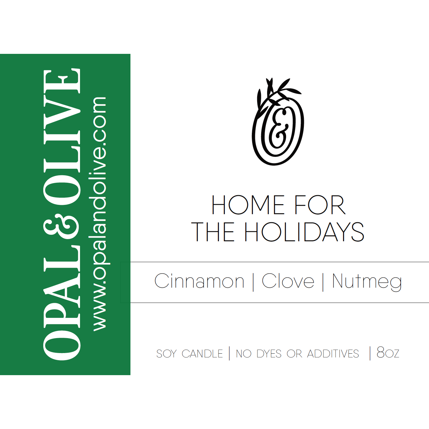 Signature Candle - 8oz Candles Opal & Olive Home for the Holidays  