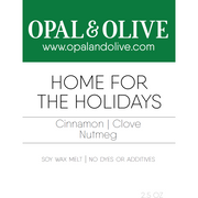 Signature Wax Melt Flameless Candles Opal & Olive Home for the Holidays  