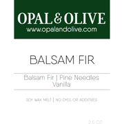 Signature Wax Melt Flameless Candles Opal & Olive Balsam Fir  