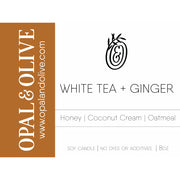Signature Candle - 8oz Candles Opal & Olive White Tea + Ginger  