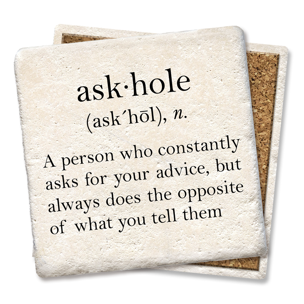 Askhole definition coaster  Tipsy Coasters & Gifts   