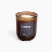 Water Lotus & Black Fig Single Wick Candle  Happy Wax   