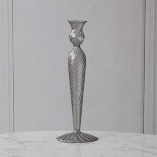 GLASS Cambridge Vienna Large Candlestick Holder (Light Gray) CANDLESTICK HOLDER Beatriz Ball   