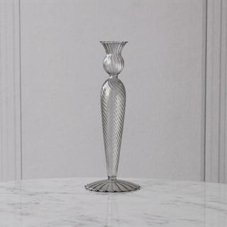 GLASS Cambridge Vienna Small Candlestick Holder (Light Gray) CANDLESTICK HOLDER Beatriz Ball   