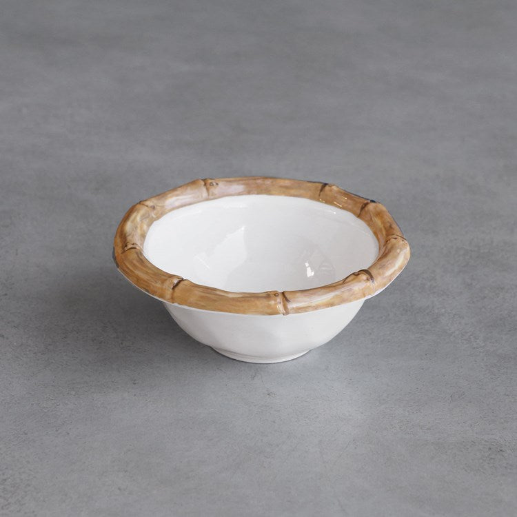 VIDA Bamboo Mini Dip Bowl (White and Natural) BOWL BEATRIZ BALL   