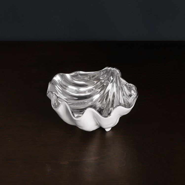 THANNI Shell Small Bowl (White and Silver) BOWL Beatriz Ball   