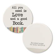 Car Coaster Love and a Good Book  Tipsy Coasters & Gifts   