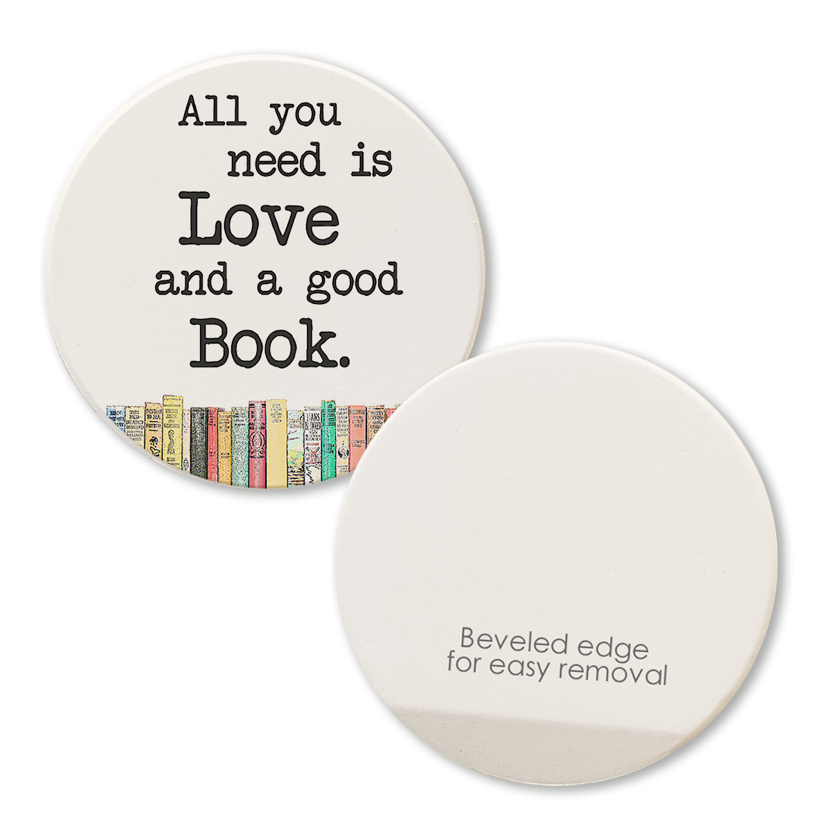 Car Coaster Love and a Good Book  Tipsy Coasters & Gifts   