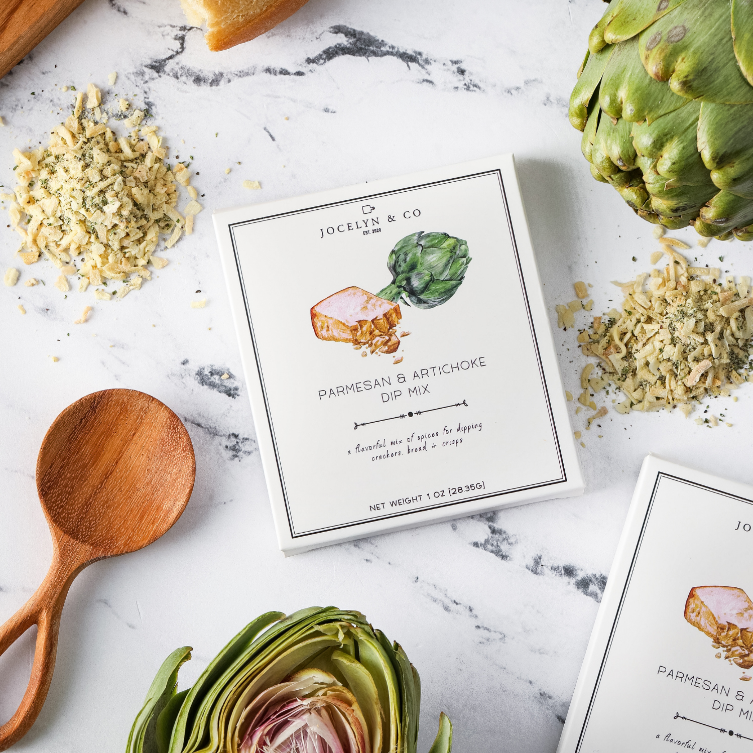 The Luxe Collection Parmesan & Artichoke Dip Mix  Jocelyn & Co   