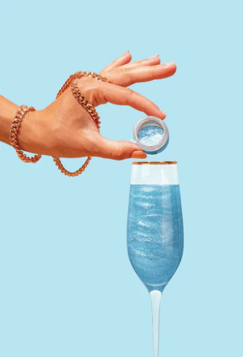 Aquamarine Blue Edible Glitter - 4g Jar  Fancy Sprinkles   
