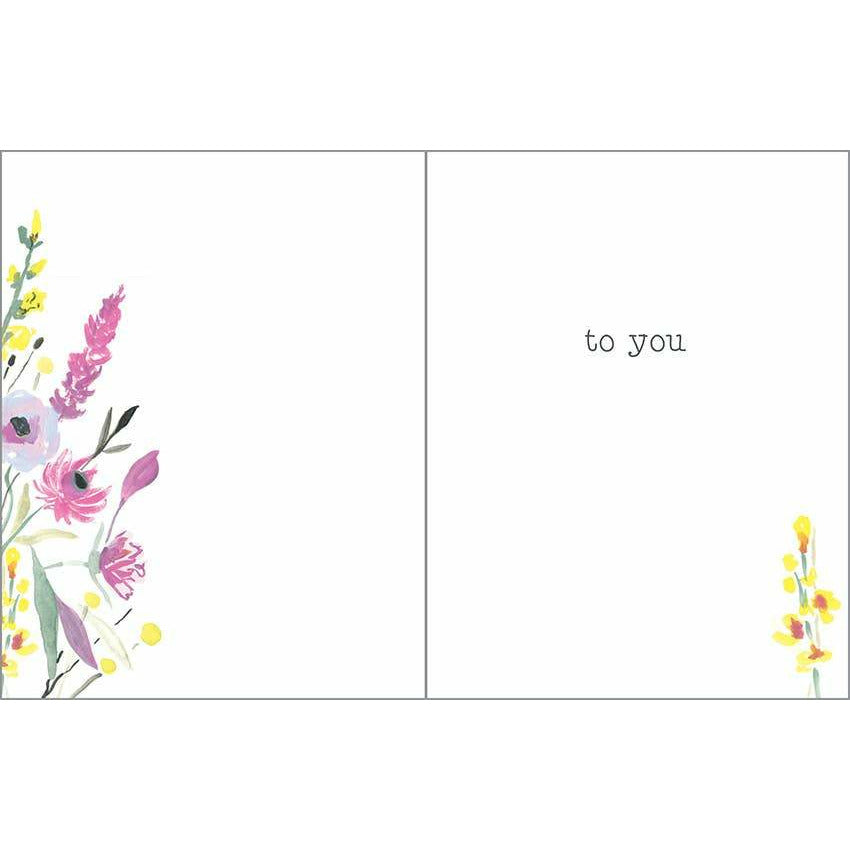 Birthday Card - Flower Stems  GINA B DESIGNS   