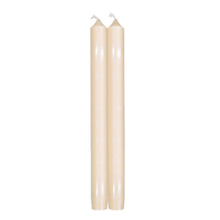 Duet Taper Candle - 10" Pair  Caspari Ivory  