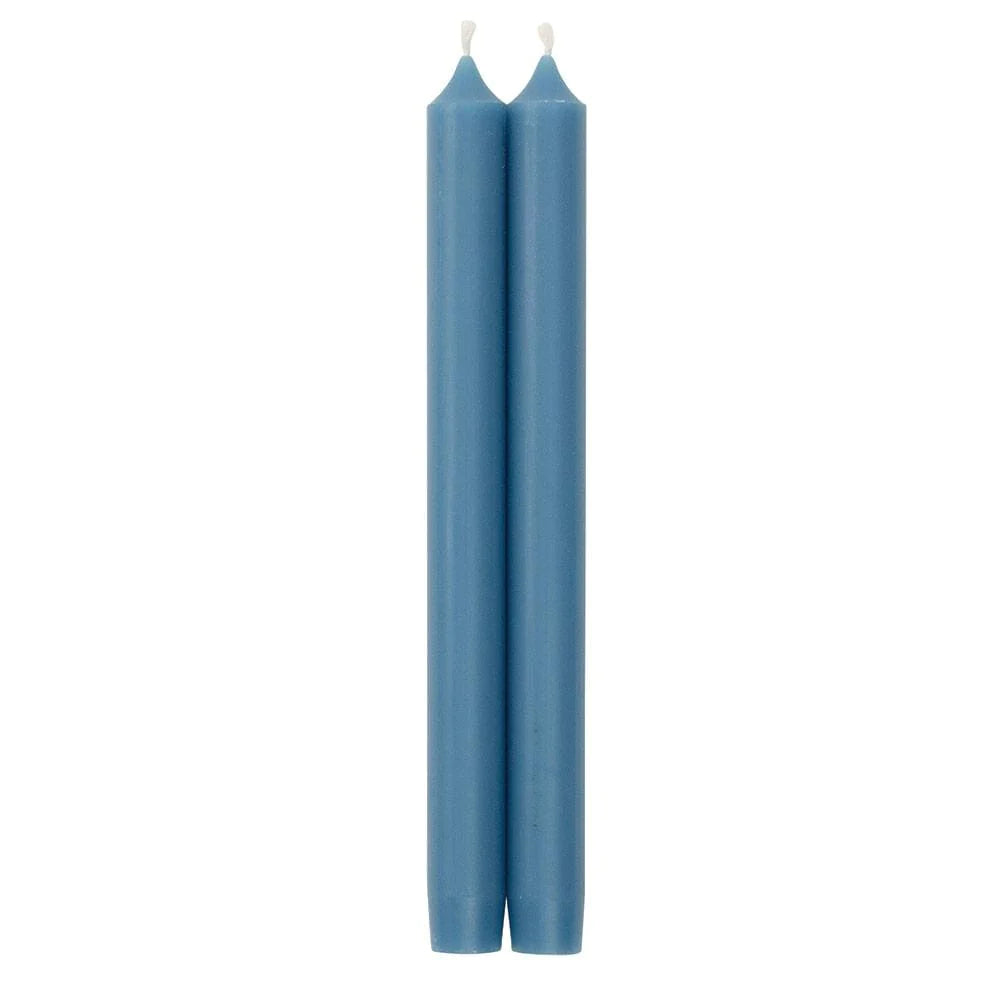 Duet Taper Candle - 12” Pair  Caspari Parisian Blue  