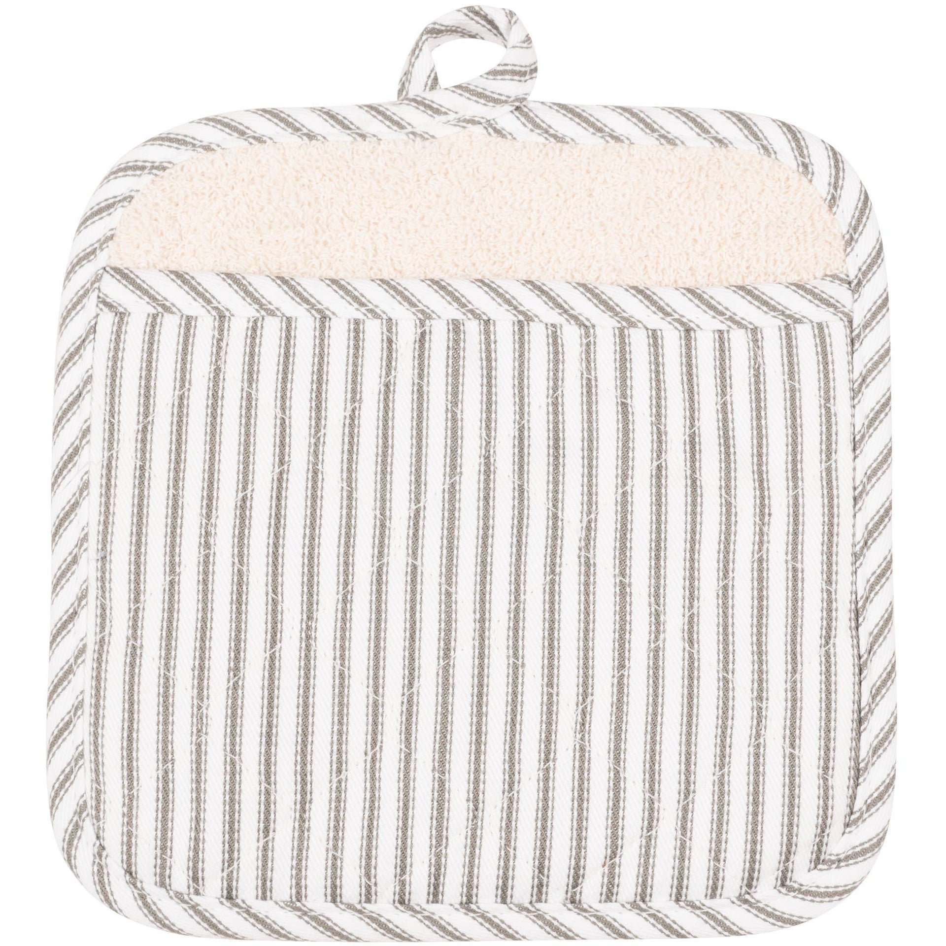 KAF Home Metro Stripe Terry Lined Pot Mitt  KAF Home   