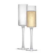 JoyJolt Elle Fluted Cylinder Champagne Glass - Set of 2  JoyJolt   