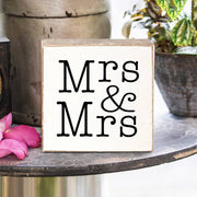 Mrs & Mrs Decorative Wooden Block  Rustic Marlin   