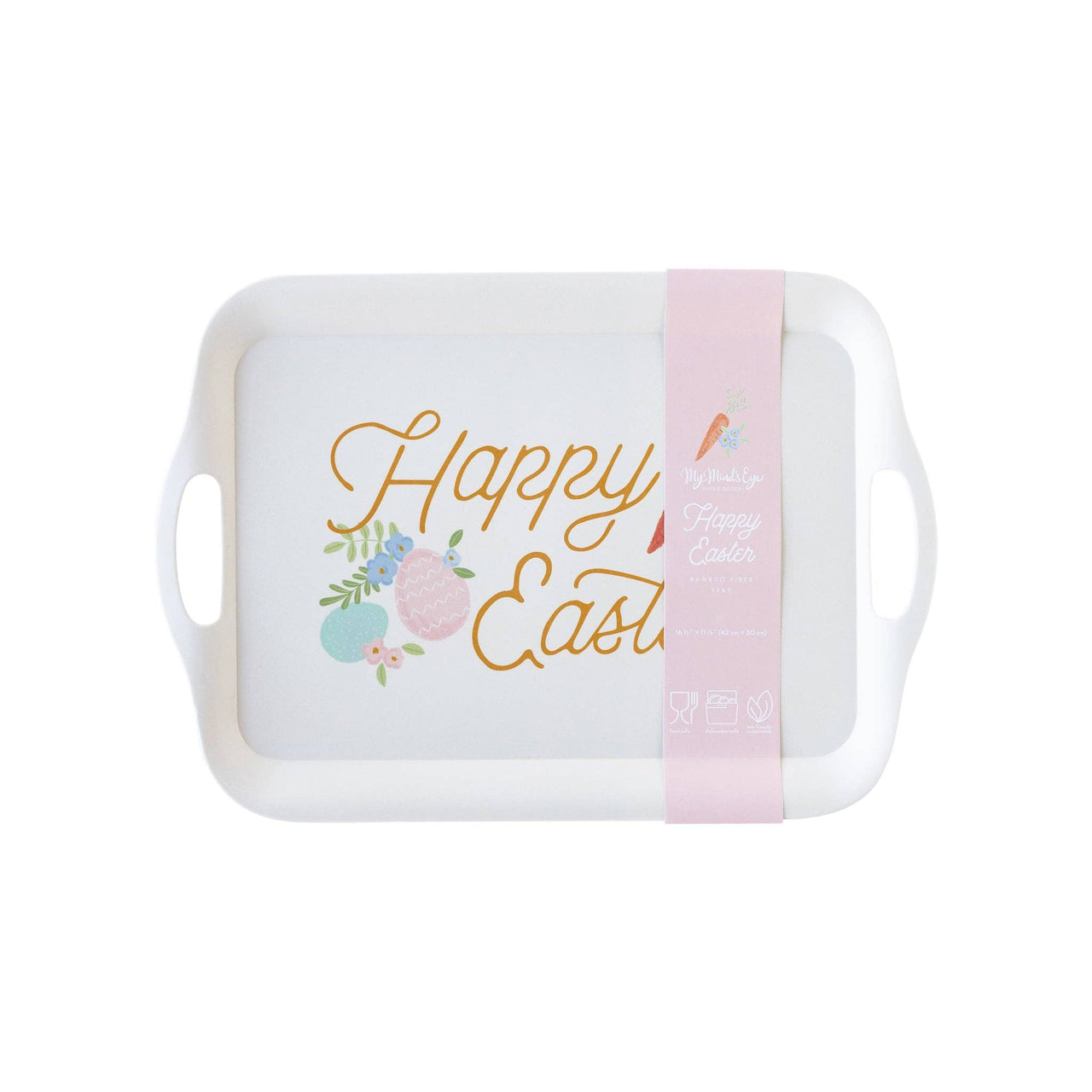 Happy Easter Reusable Bamboo Tray  My Mind’s Eye   