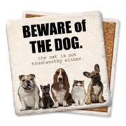 DRINK COASTER BEWARE OF THE DOG  Tipsy Coasters & Gifts   