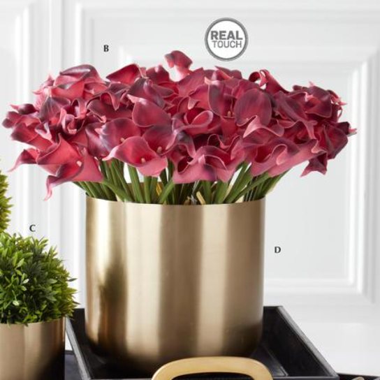 Real Touch Calla Lily Bundle - 12 Stems Artificial Flora K&K   