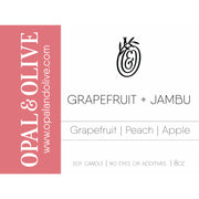 Signature Candle - 8oz Candles Opal & Olive GrapeFruit + Jambu  