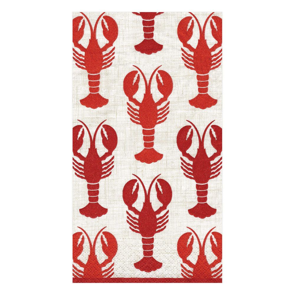 Guest Towel Napkin - Lobsters  Caspari   