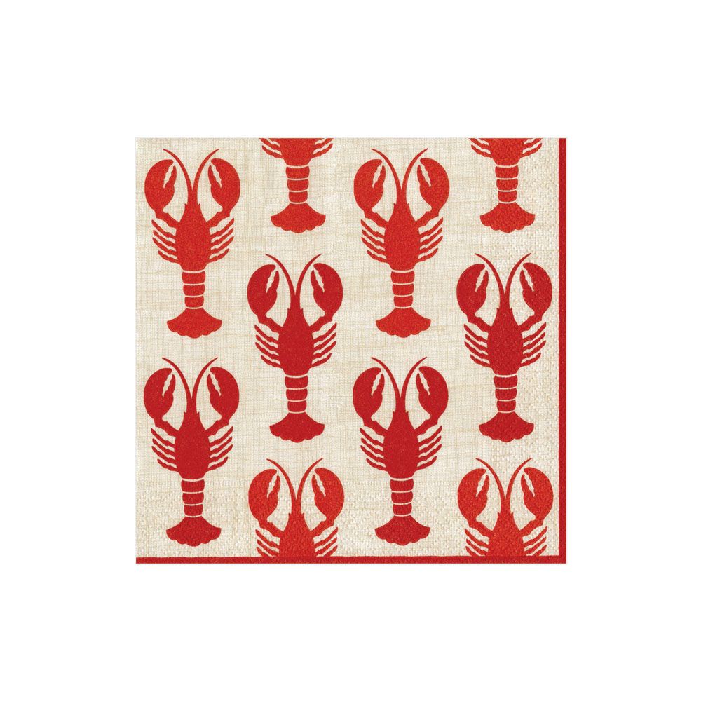 Cocktail Napkin - Lobsters