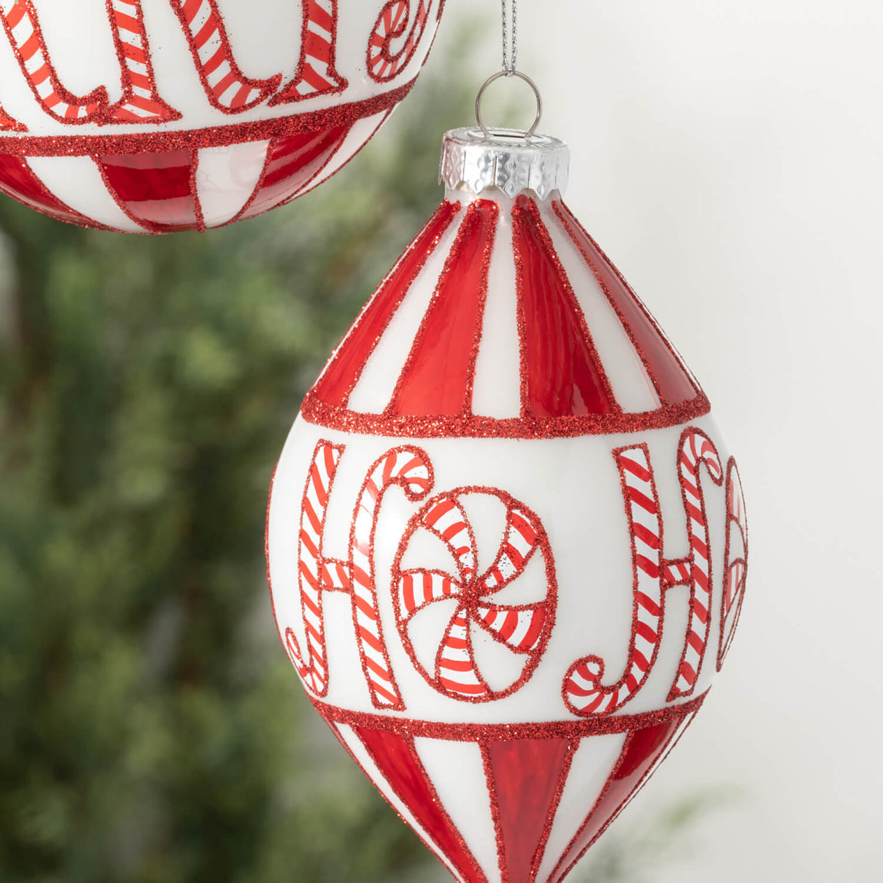 Merry/Ho Ho Ornament  Red/White  Sullivans   