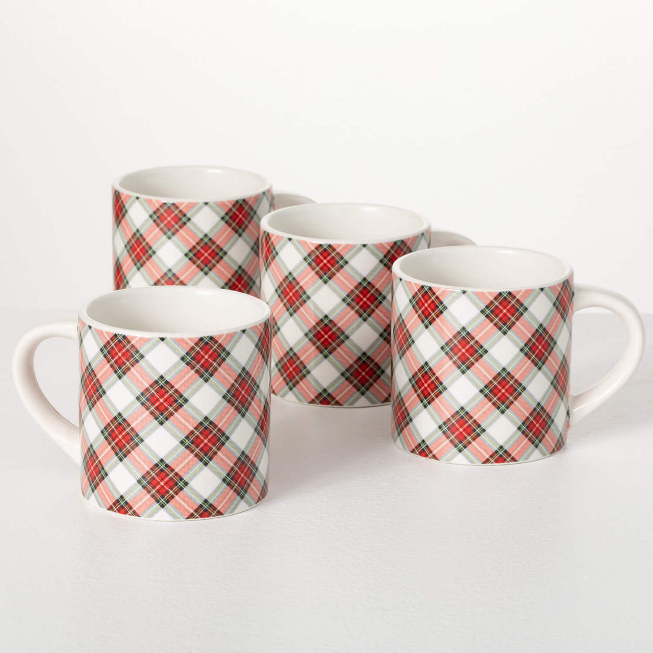 Plaid Mug Red/White - Individual  Sullivans   