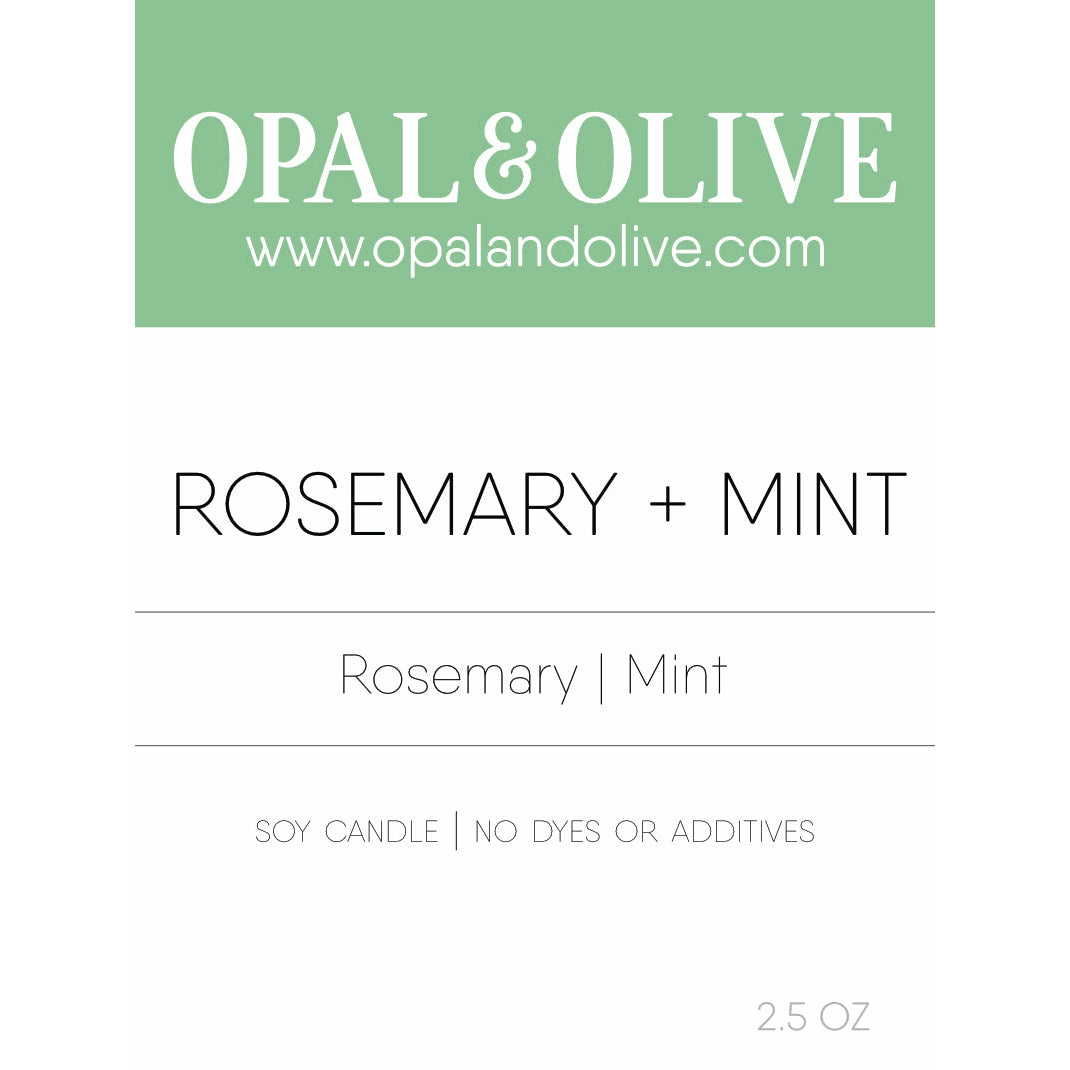 Signature Wax Melt Flameless Candles Opal & Olive Rosemary + Mint  