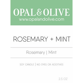 Signature Wax Melt Flameless Candles Opal & Olive Rosemary + Mint  