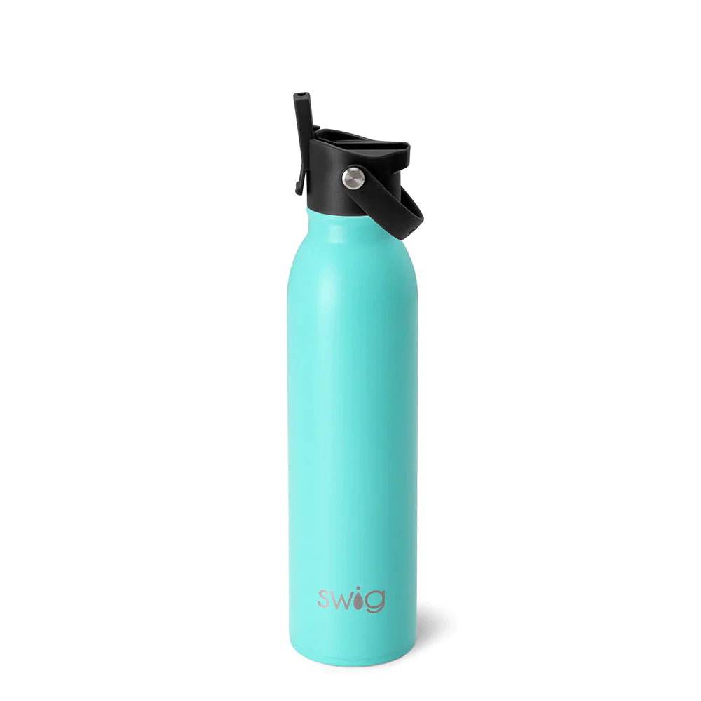 Flip & Sip Water Bottle 20oz - Aqua  Swig Life   
